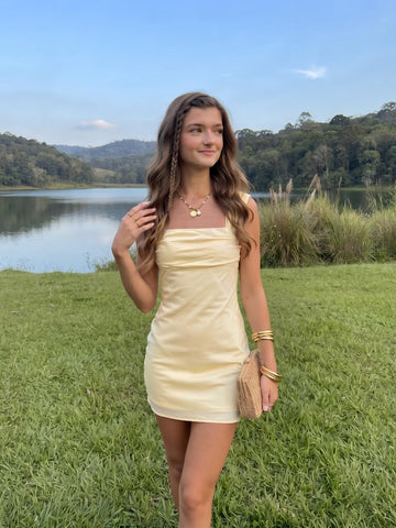 Sheath Satin Sleeveless Square Neck Short Homecoming Dresses