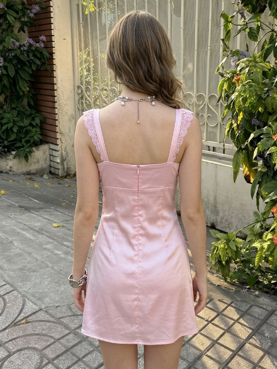 Satin Sweetheart Sheath Sleeveless Short Homecoming Dresses