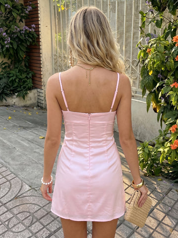 Satin Sweetheart Sheath Sleeveless Short Homecoming Dresses