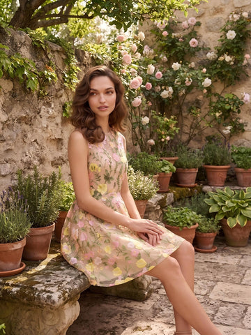 Embroidery Boat Neck Lace Appliques Sleeveless Short Homecoming Dresses