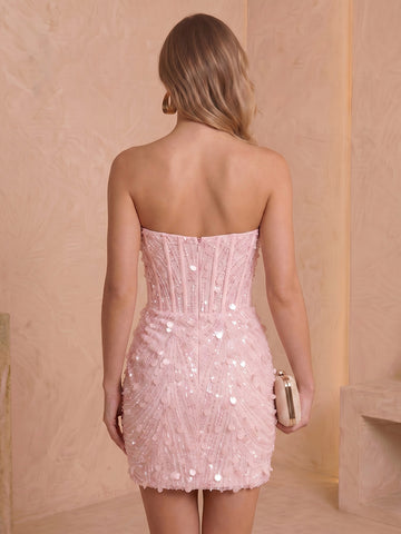Satin Sweetheart Sheath Sleeveless Corset Short Homecoming Dresses