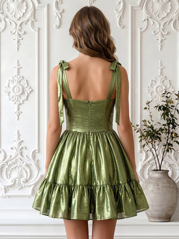 A Line Tulle Sweetheart Sleeveless Short Homecoming Dresses