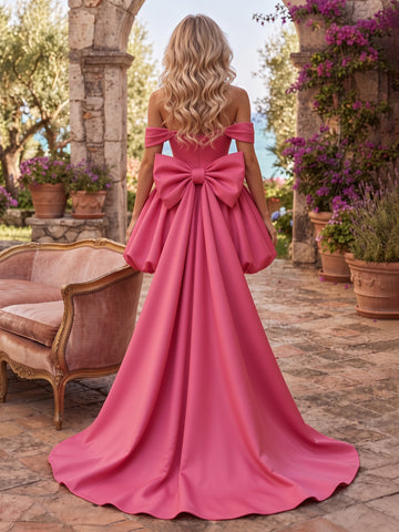 Satin Off the Shoulder A Line Sleeveless Short Homecoming Dresses