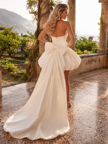 Strapless Satin A Line Sleeveless Short Homecoming Dresses