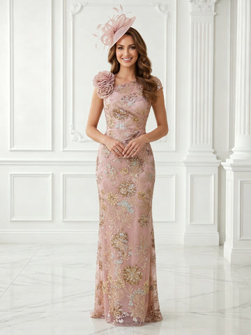 Jacquard One Shoulder Sleeveless Sheath Long Evening Dresses