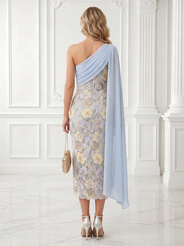 Mermaid One Shoulder Sleeveless Long Evening Dresses
