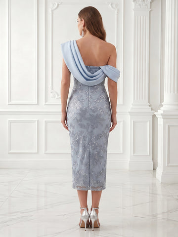 Mermaid One Shoulder Sleeveless Long Evening Dresses