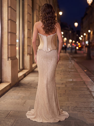 Strapless Mermaid Sweetheart Sleeveless Long Evening Dresses