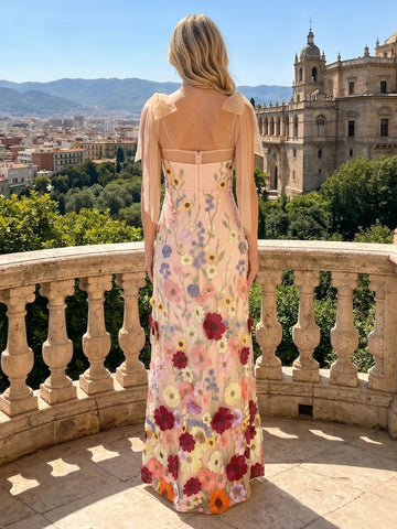 Tulle Sheath Strapless Sleeveless Embroidery Wedding Guest Dresses