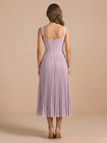 Chiffon A Line Sweetheart Sleeveless Jacquard Wedding Guest Dresses with Pleated
