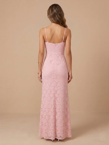 Chiffon Sheath Spaghetti Straps Sleeveless Wedding Guest Dresses with Ruched