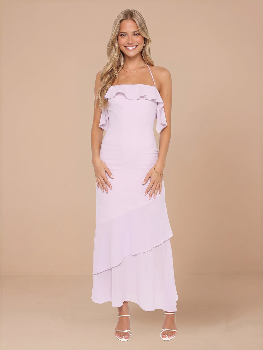 Sheath Spaghetti Straps Chiffon Sleeveless Wedding Guest Dresses