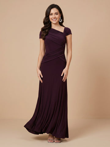 Satin Sheath Sleeveless Wedding Guest Dresses