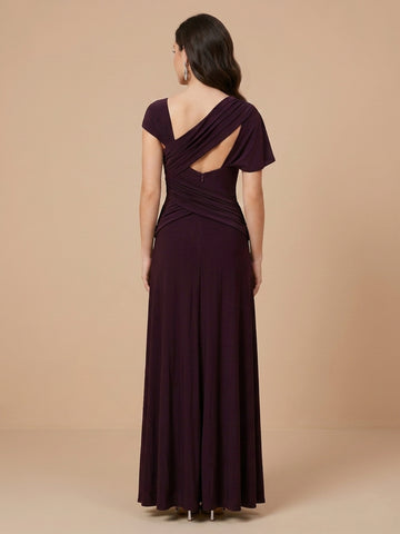 Satin Sheath Sleeveless Wedding Guest Dresses