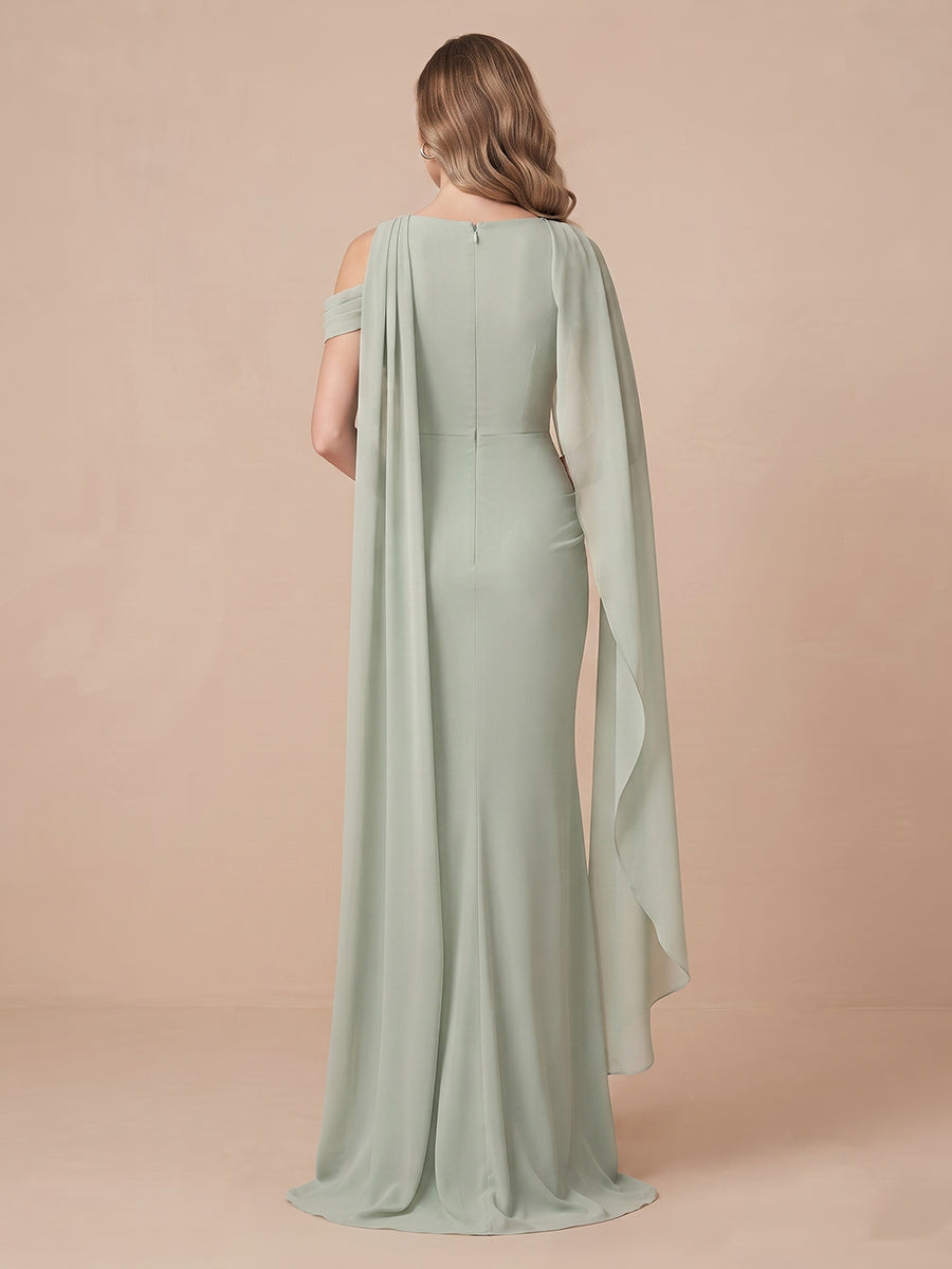 Chiffon Sheath Jewel Sleeveless  Wedding Guest Dresses