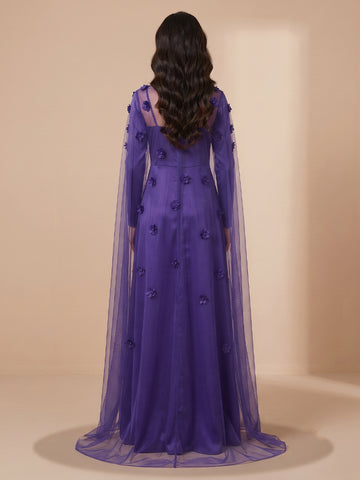 Square Neck Satin Sheath Long Sleeves Evening Dresses