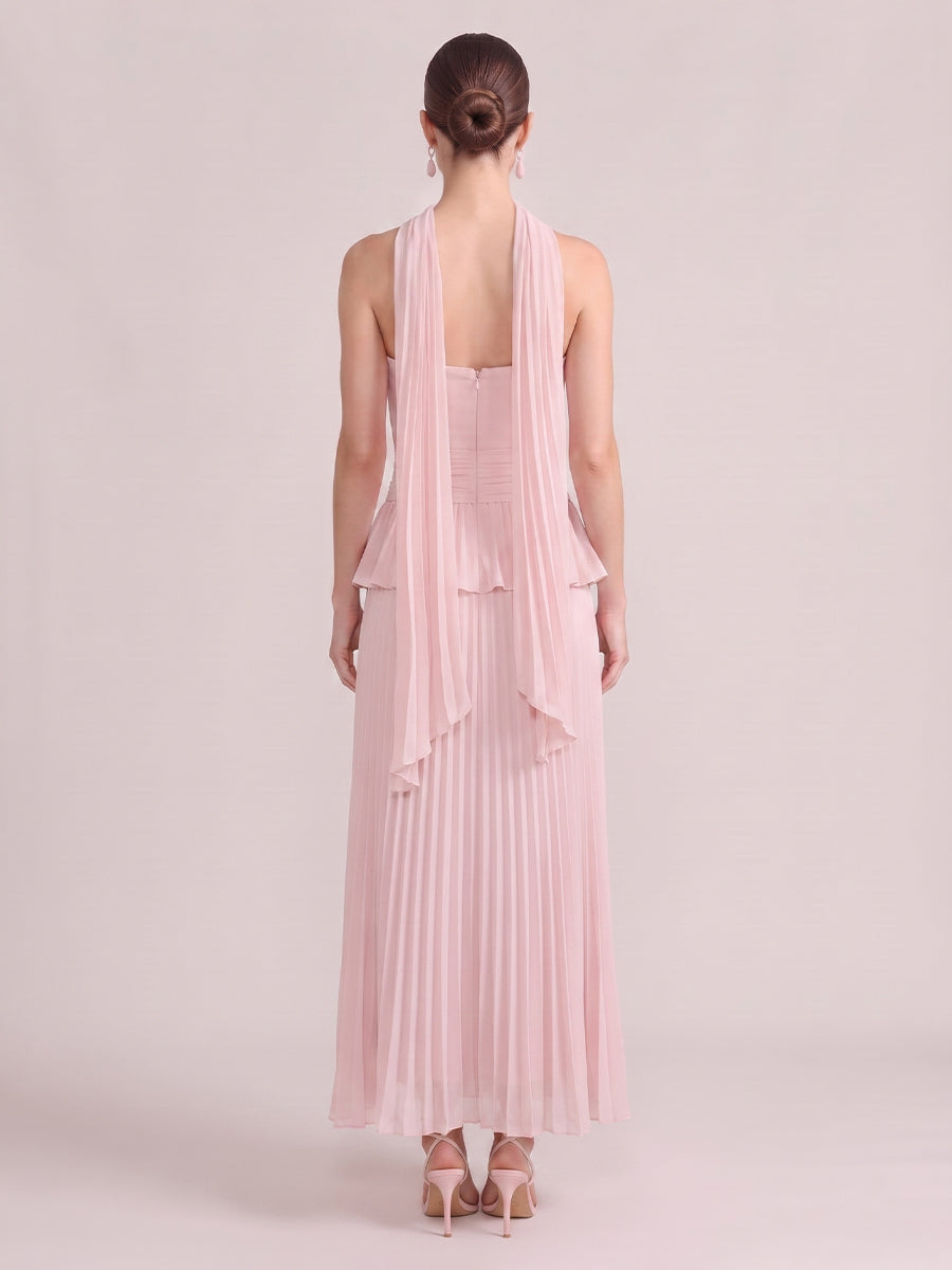 Chiffon Wedding Guest Dresses A Line Sleeveless Long Pleated Strapless 2026