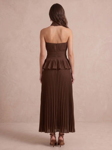 Chiffon Wedding Guest Dresses A Line Sleeveless Long Pleated Strapless 2026