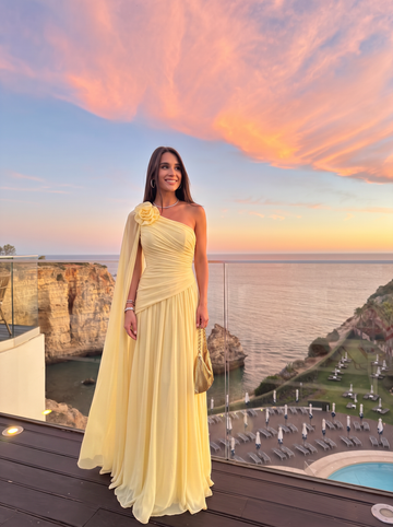 A Line Wedding Guest Dresses One Shoulder Chiffon Sleeveless Long Sky Blue 2026