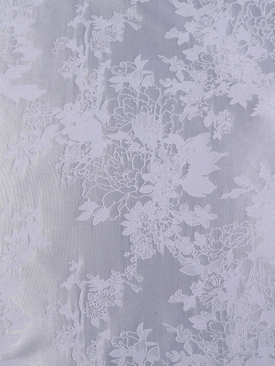 Lavender Sheath Ankle Length Jacquard Satin Wedding Guest Dresses One Shoulder Cocktail Dresses