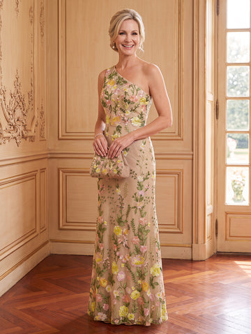 Mermaid One Shoulder Sleeveless Long Mother of the Bride Dresses