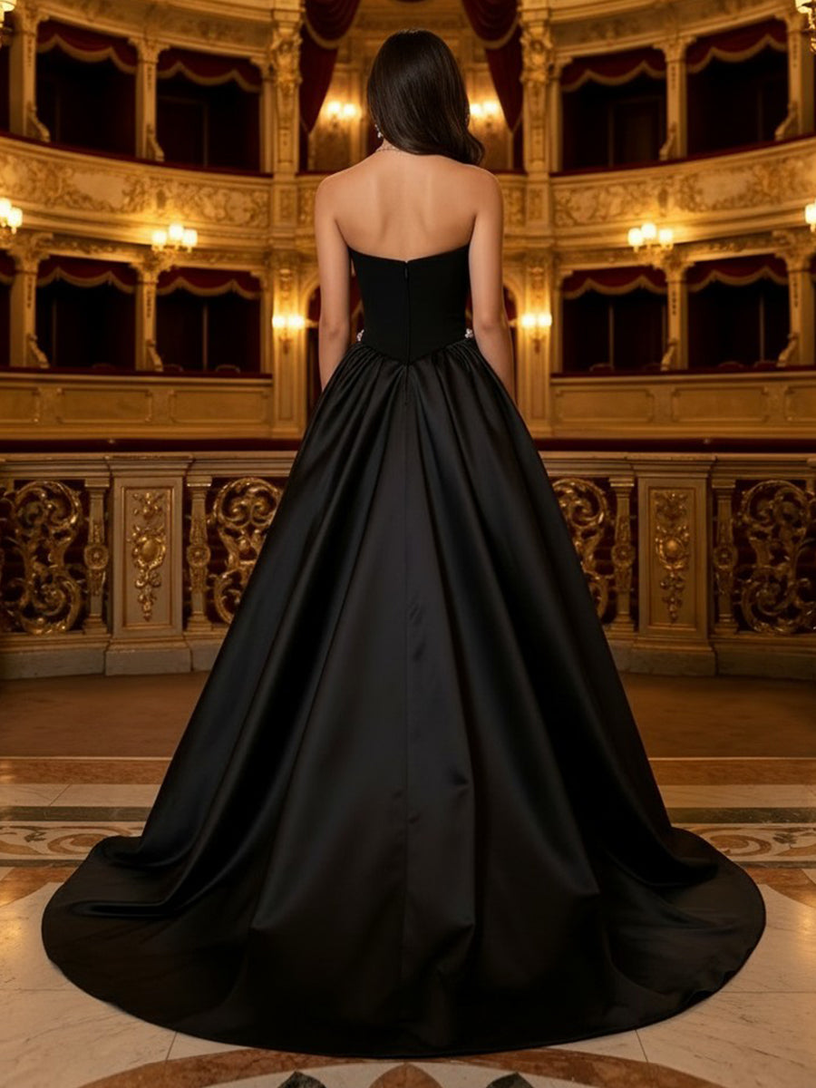 Strapless Mermaid Velvet Evening Dresses